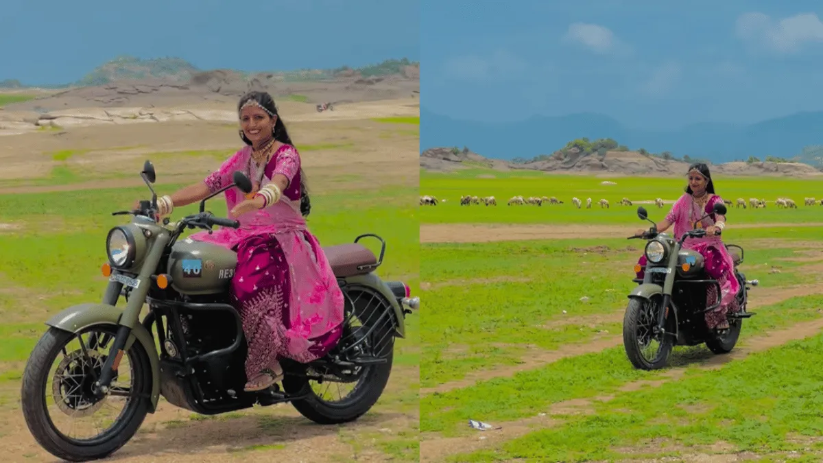 internet-falls-for-woman-riding-bike-in-lehenga-calls-her-3-idiots-wali-kareena-kapoor-viral-video